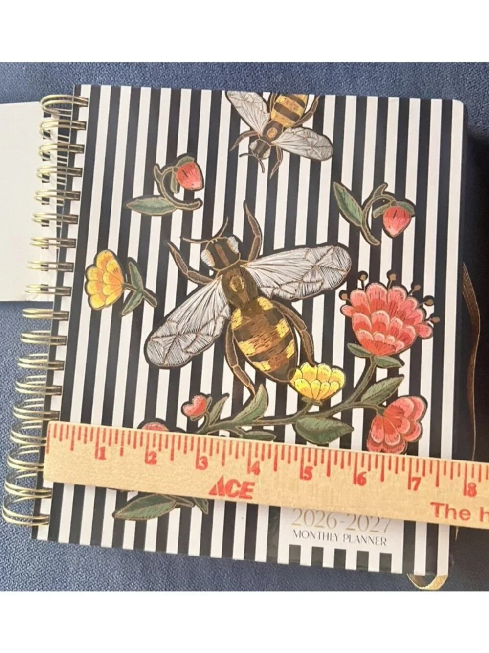 BEE & FLOWER 17 Month 2026-2027 Planner Month Day Week Organizer Planning Note